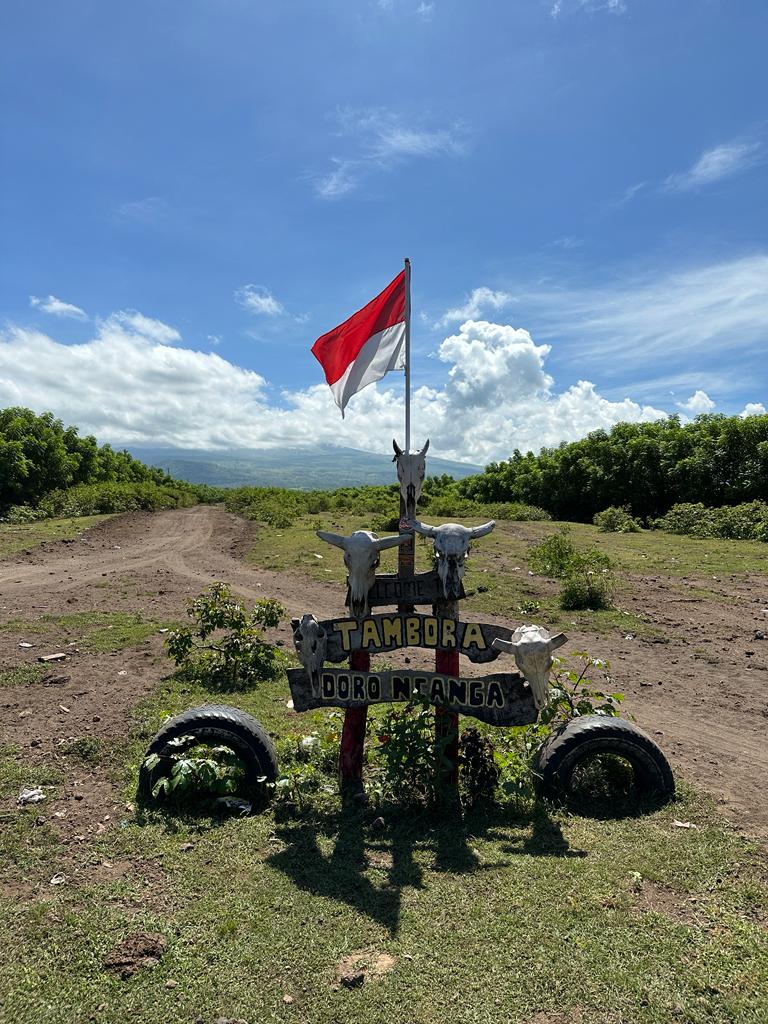 The entrance to Tambora National Park. Now that's gotta make you feel welcome!