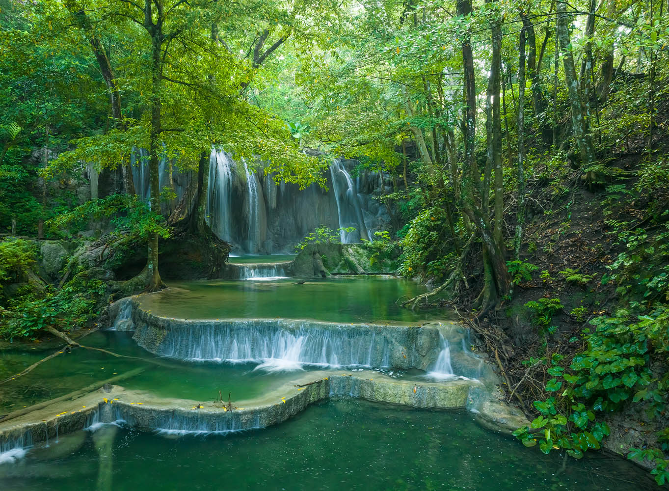 Mata Jitu Waterfall. The drone's stability allowed me to shoot a relatively long exposure while still maintaining sharpness. <br>DJI Mavic III Classic,  f/5.6, 0.6 sec, ISO100